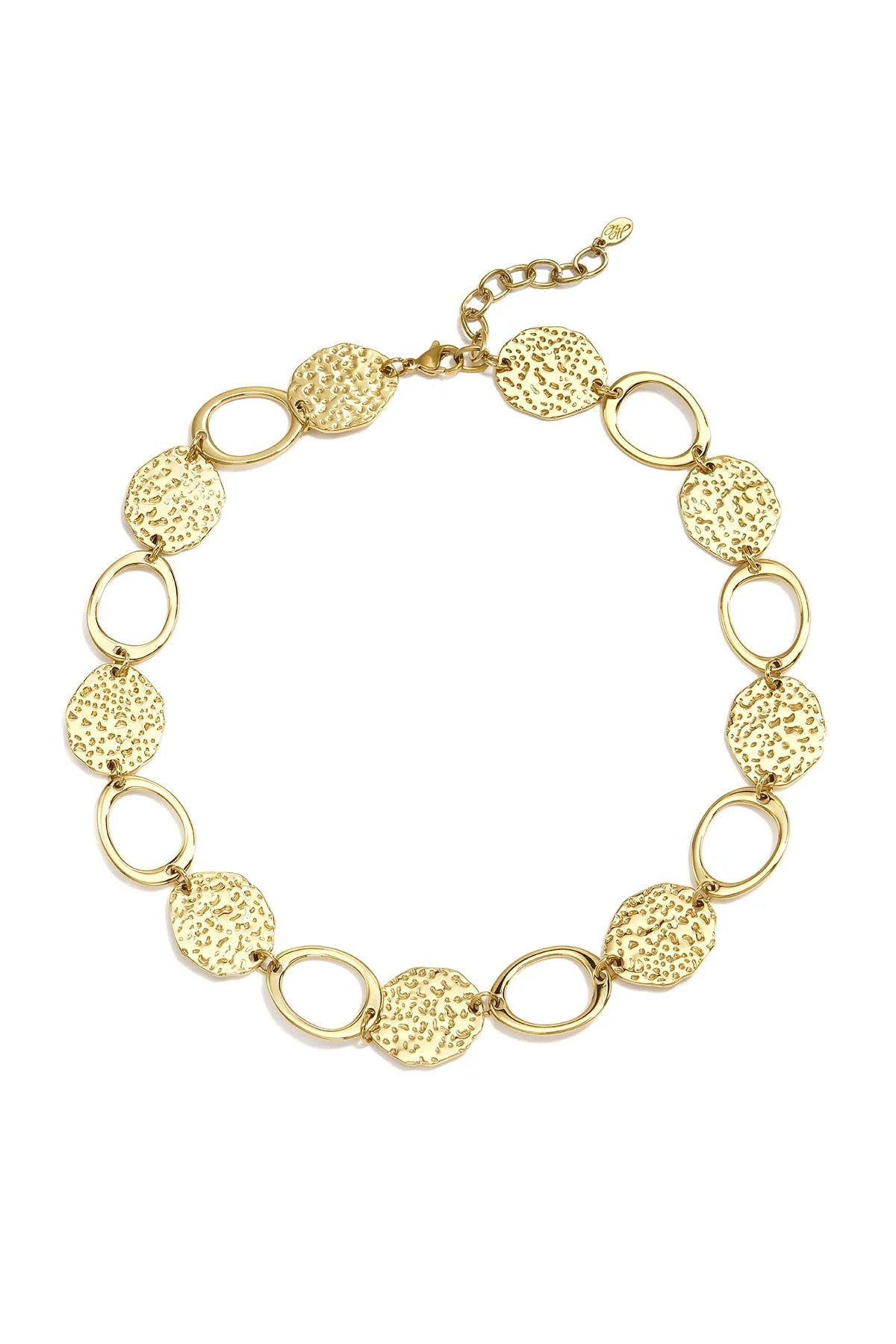 Chunky circle necklace gold