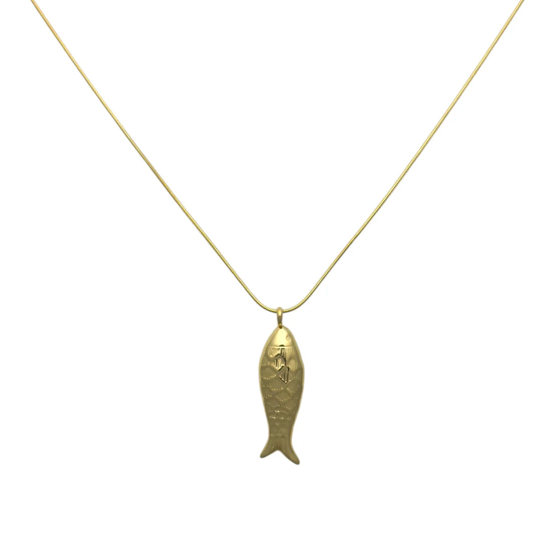Fisch neckace short gold