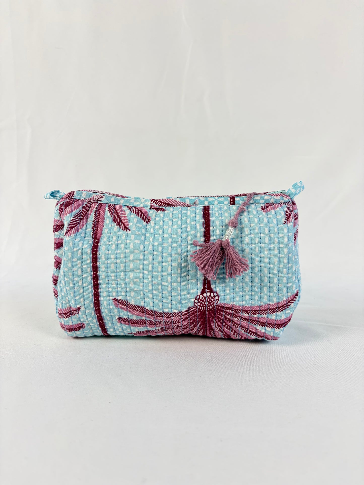 Pink palms toiletry bag S
