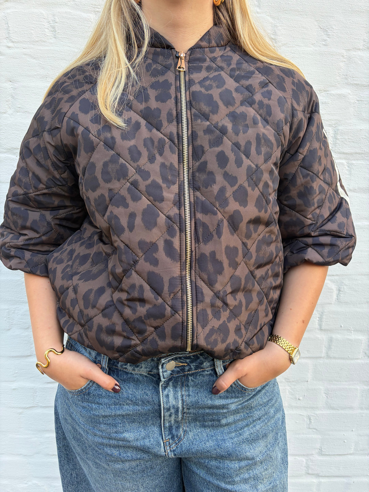 Puff jacket panther