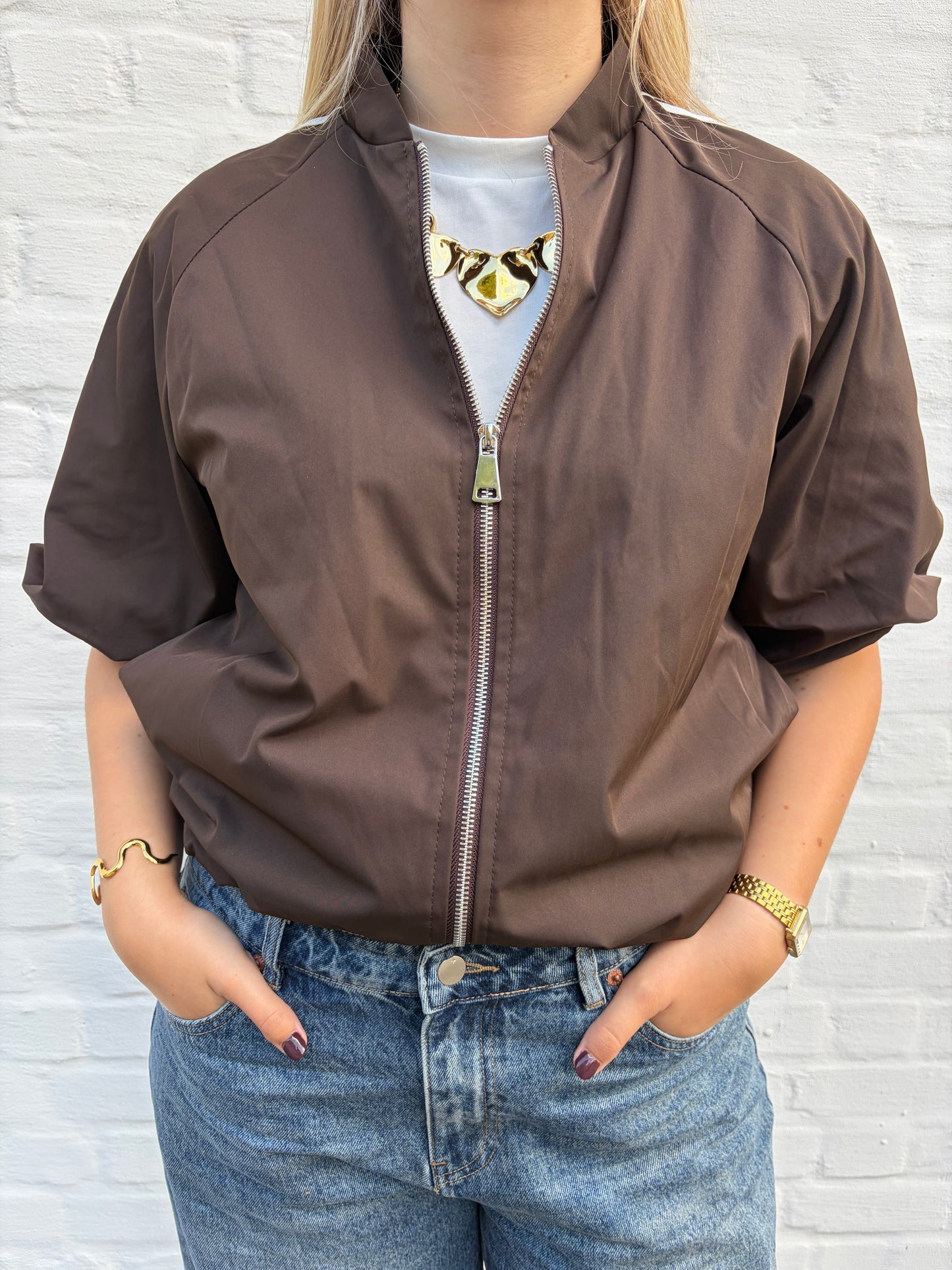 Puff vest brown
