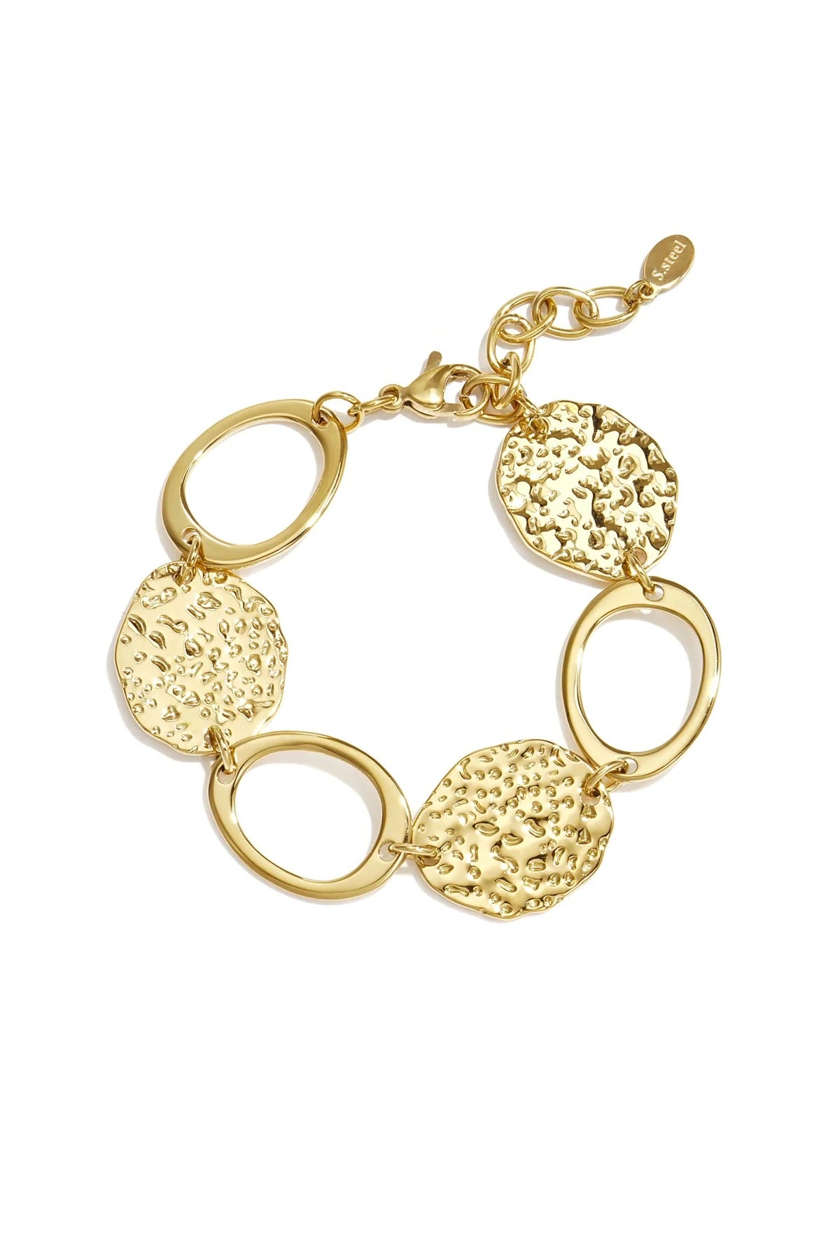 Chunky circle bracelet gold