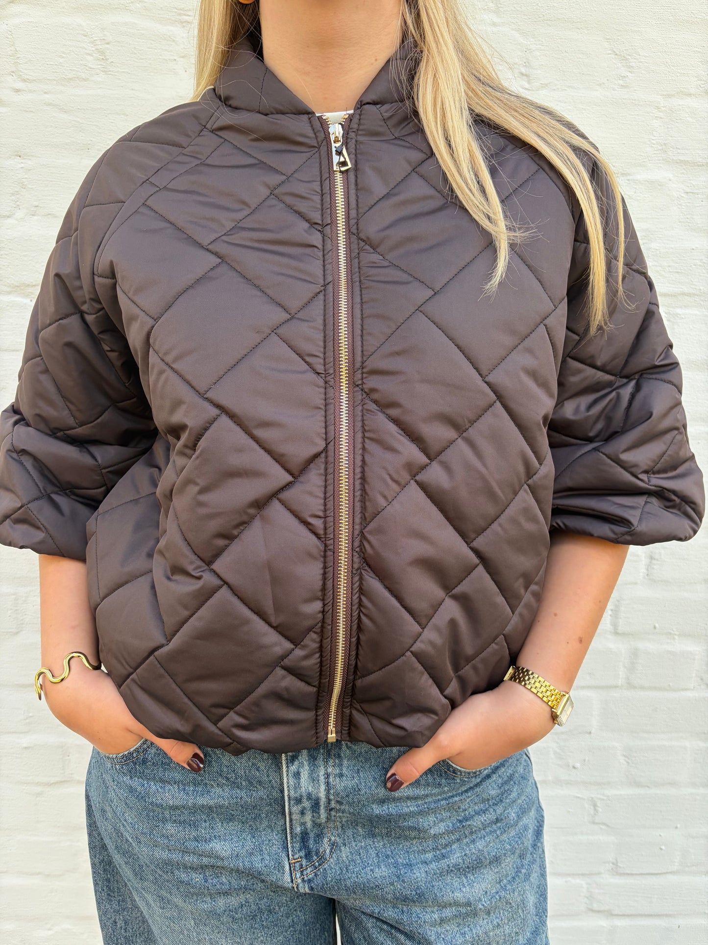 Puff jacket brown