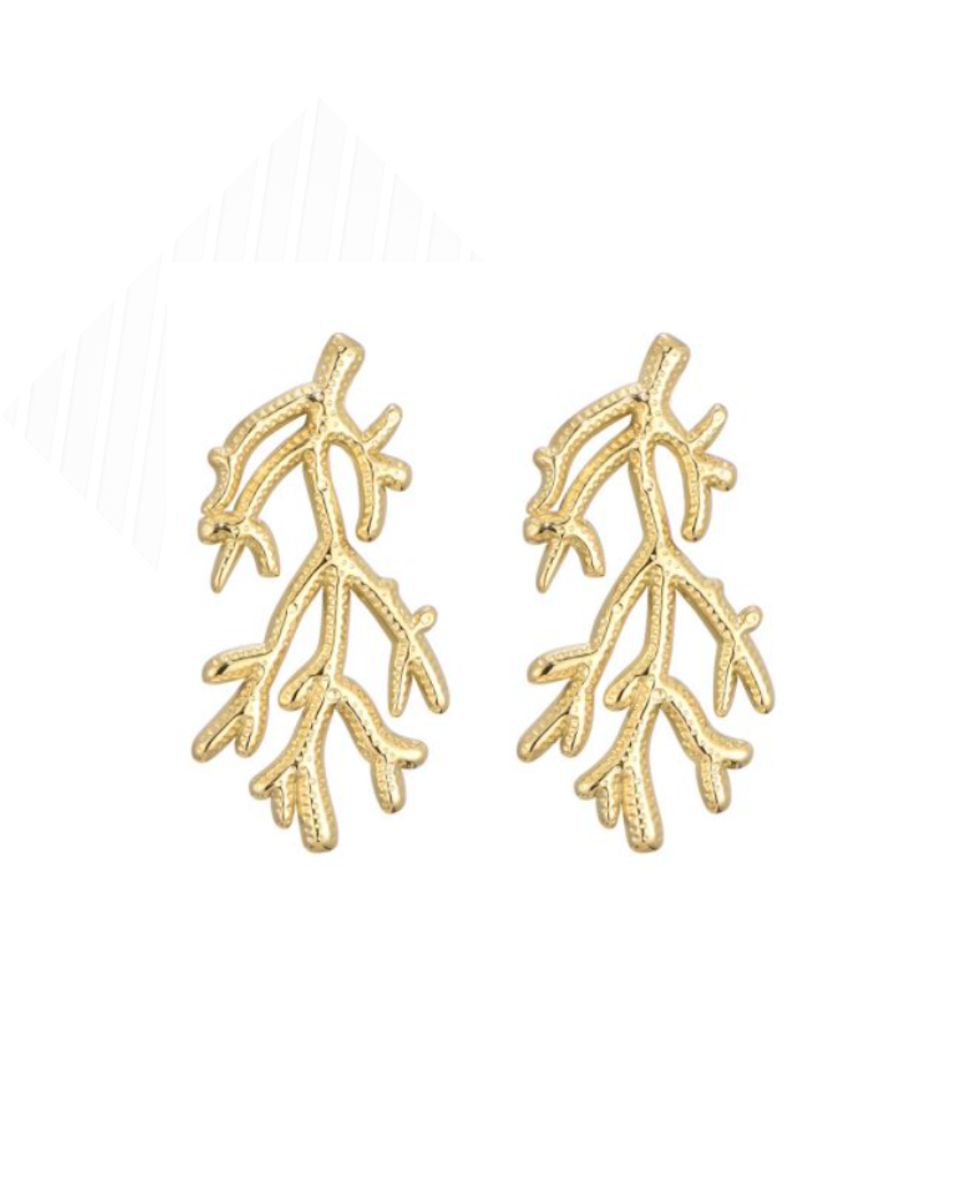 Coral earrings gold
