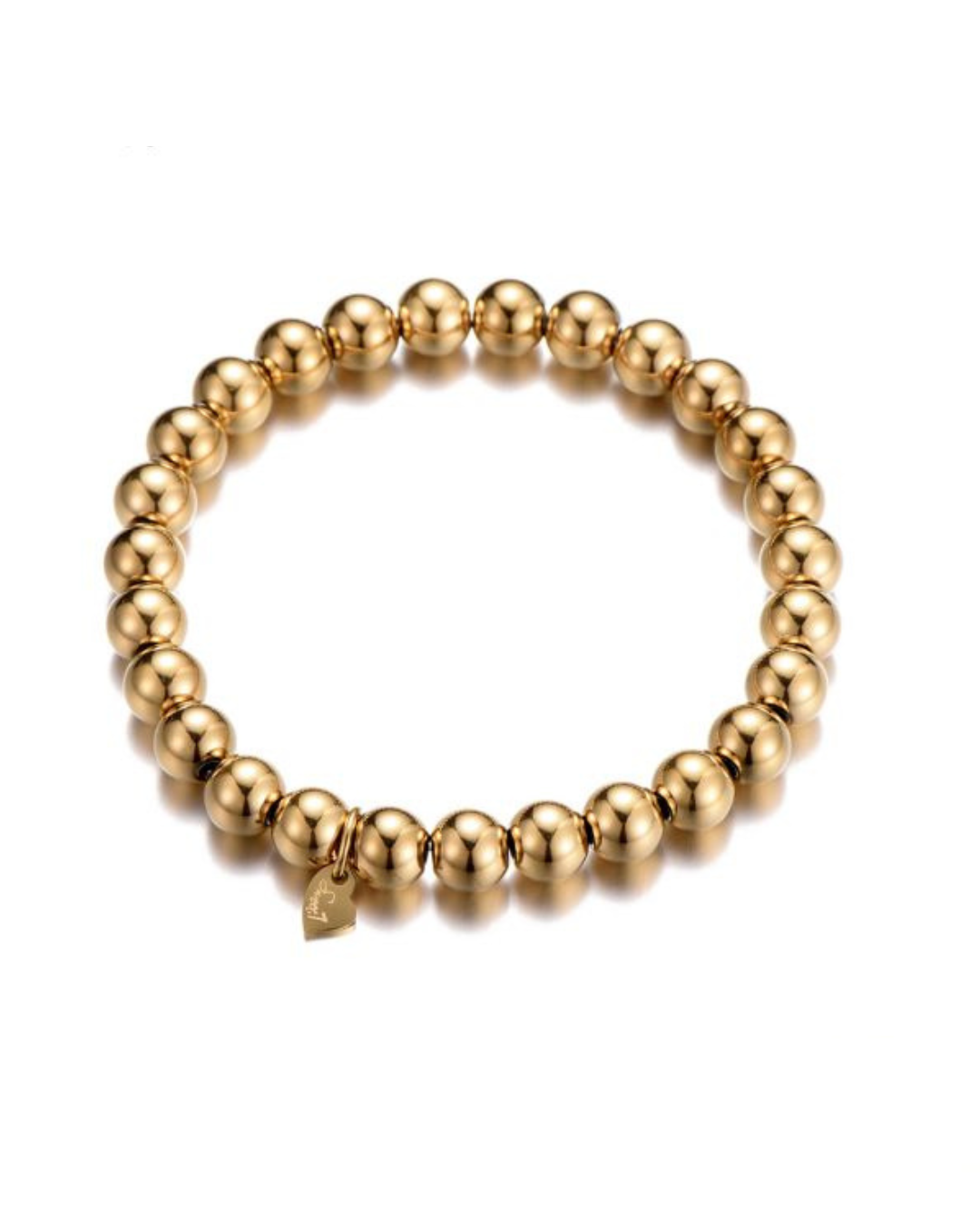 Big beads bracelet gold