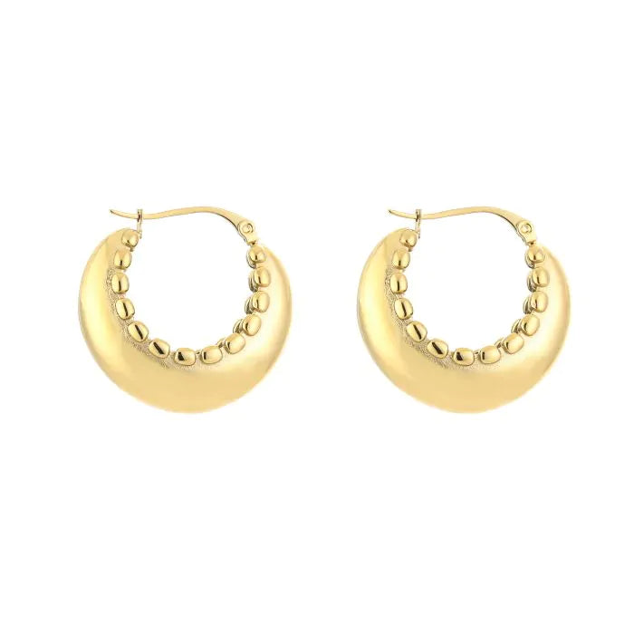 Boho hoop earring gold
