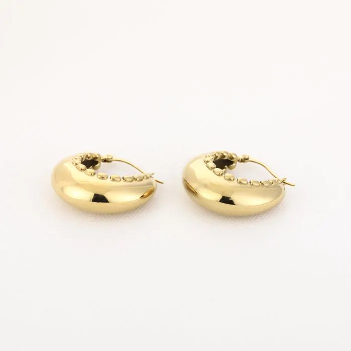 Boho hoop earring gold