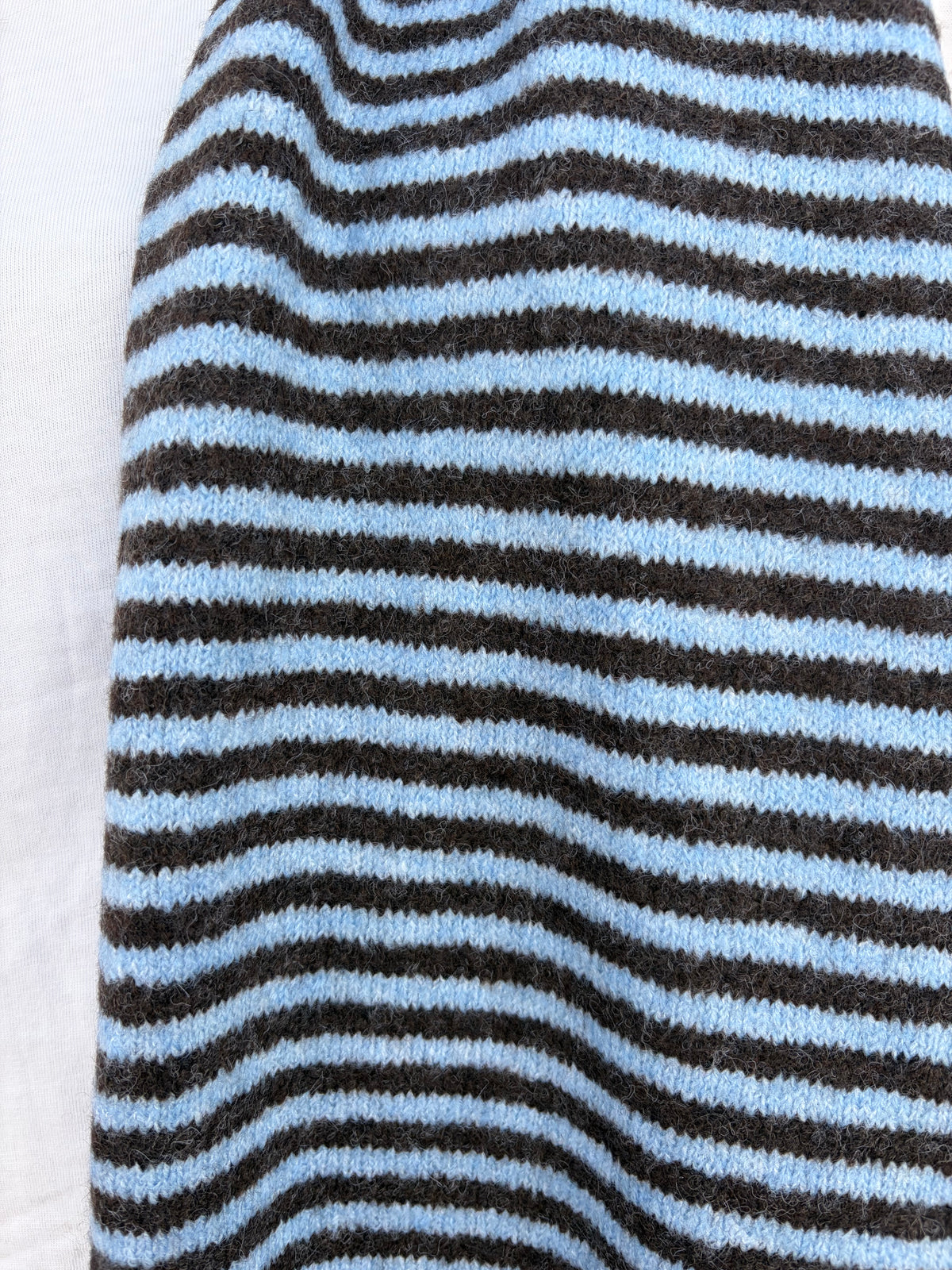 Striped scarf brown/blue