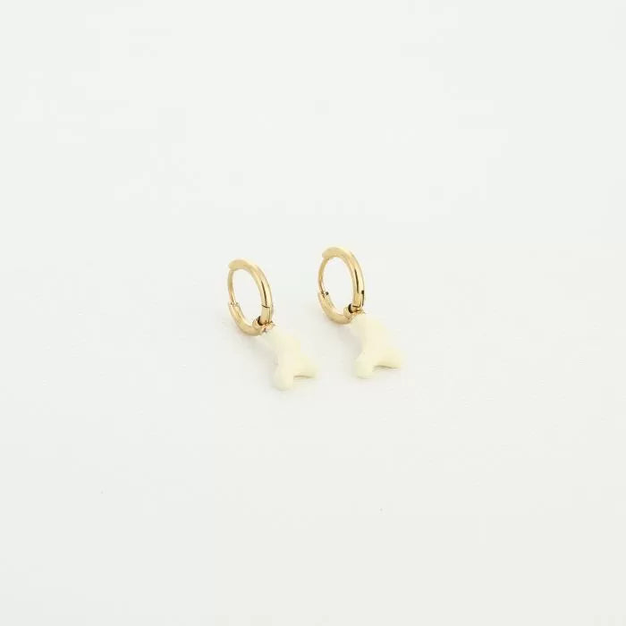 Coral small earring beige