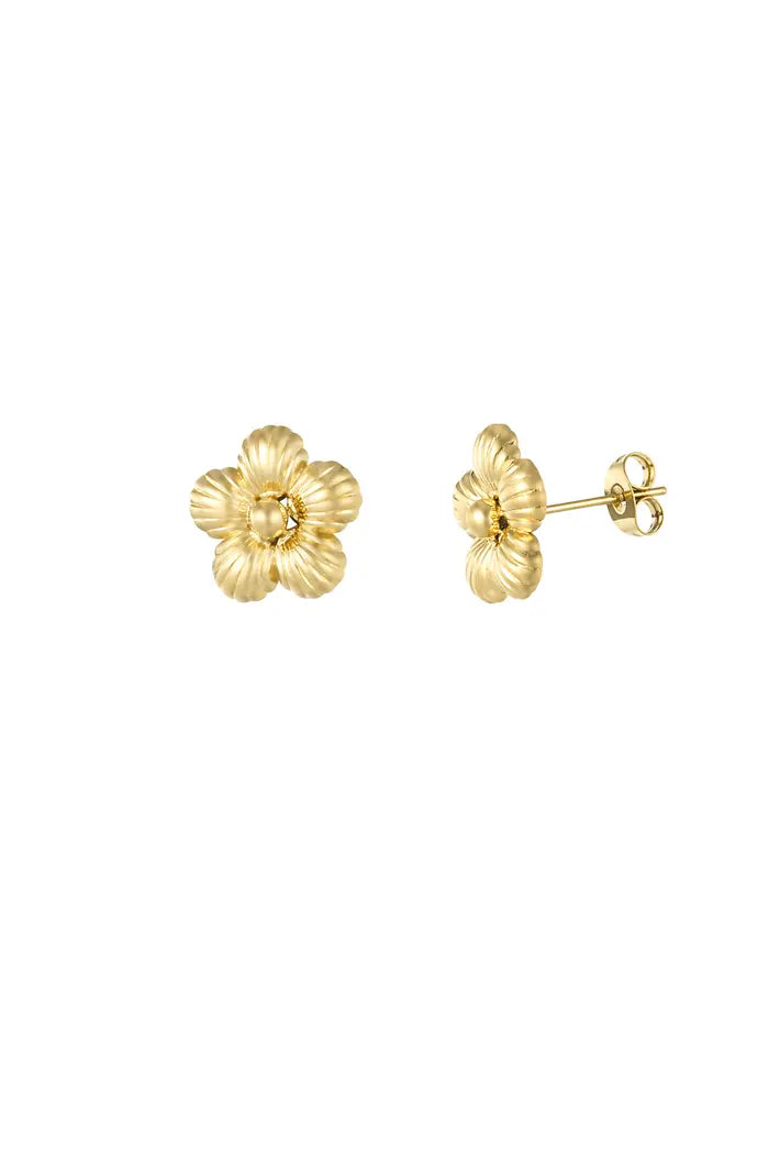 Daisy dots earrings gold