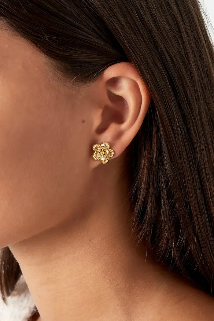 Daisy dots earrings gold