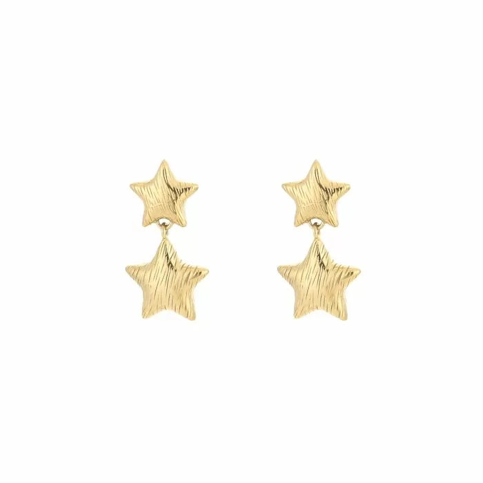 Earring double star gold