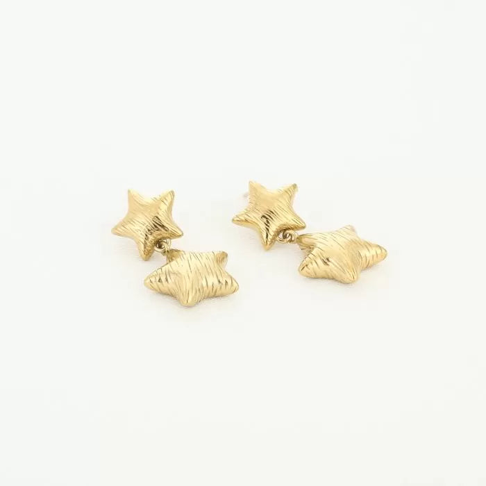Earring double star gold