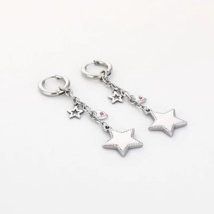 Earring hanging star silver