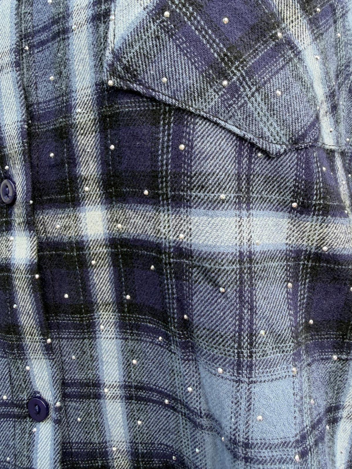 Glitter blouse blue