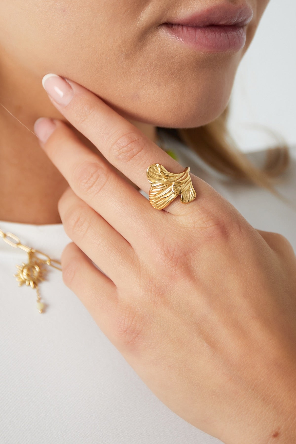 Flora ring silver