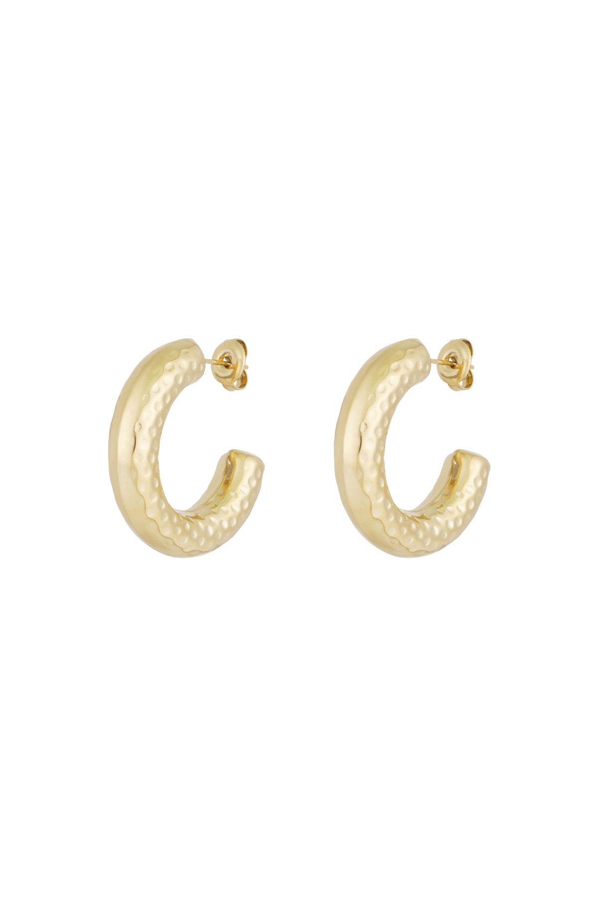 Structured hoops gold