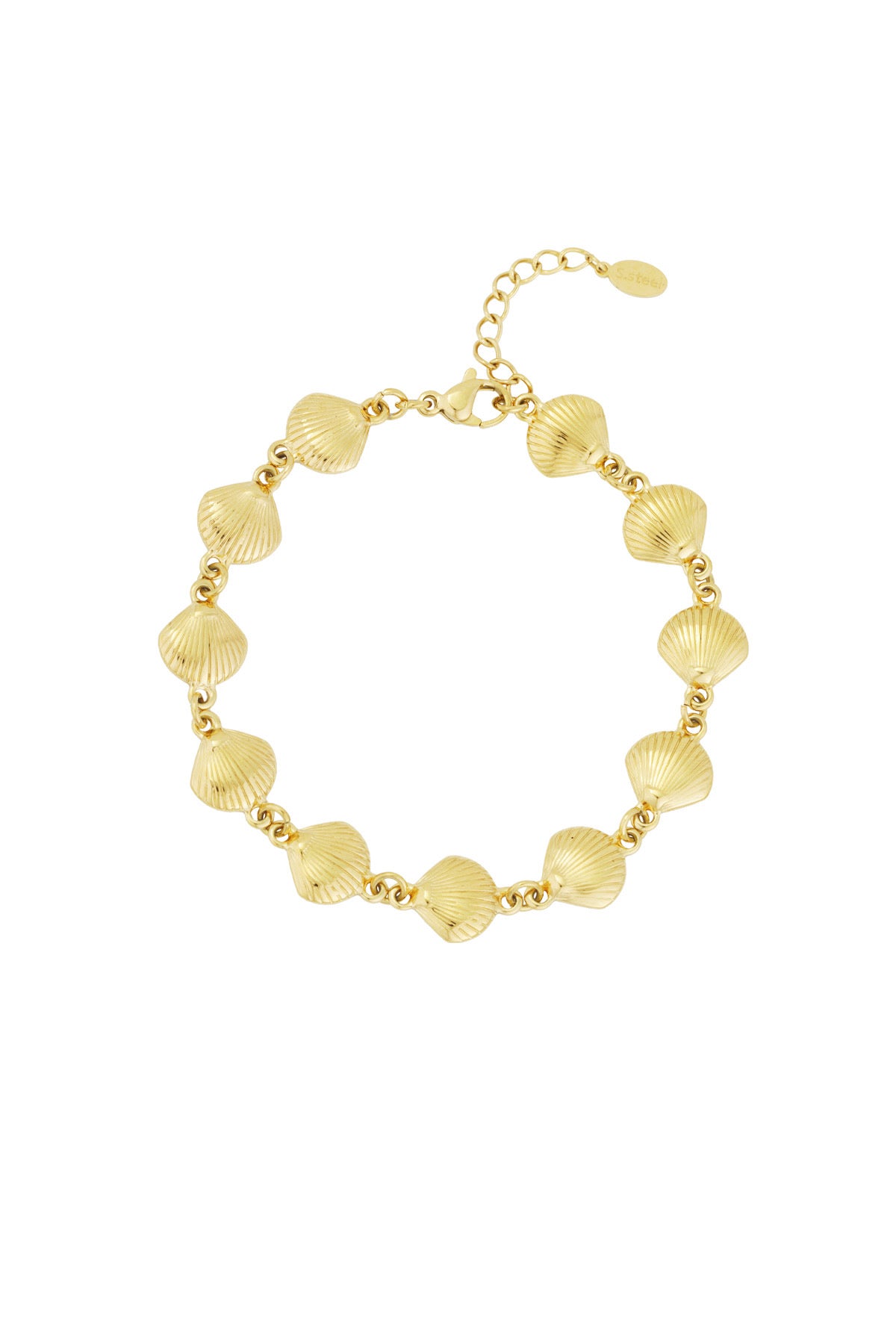 Shell trio bracelet gold