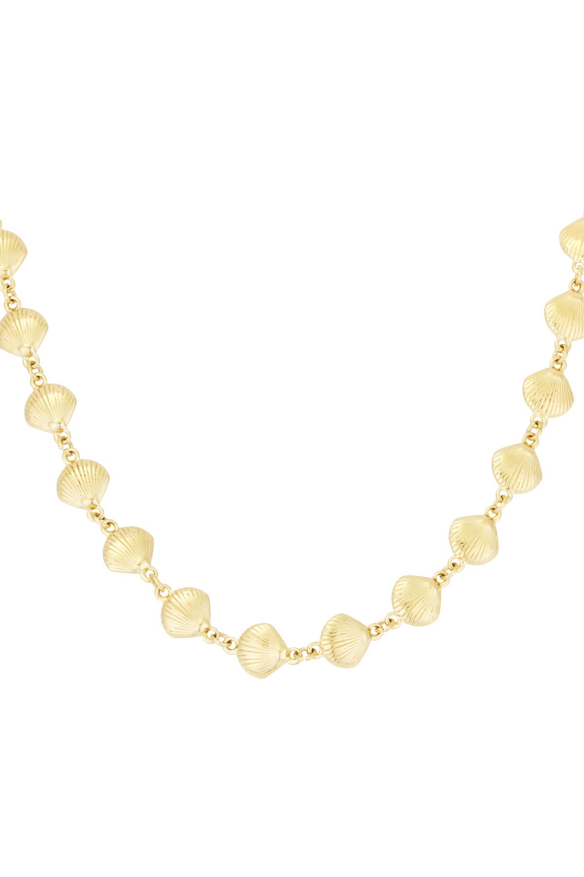 Shell trio necklace gold