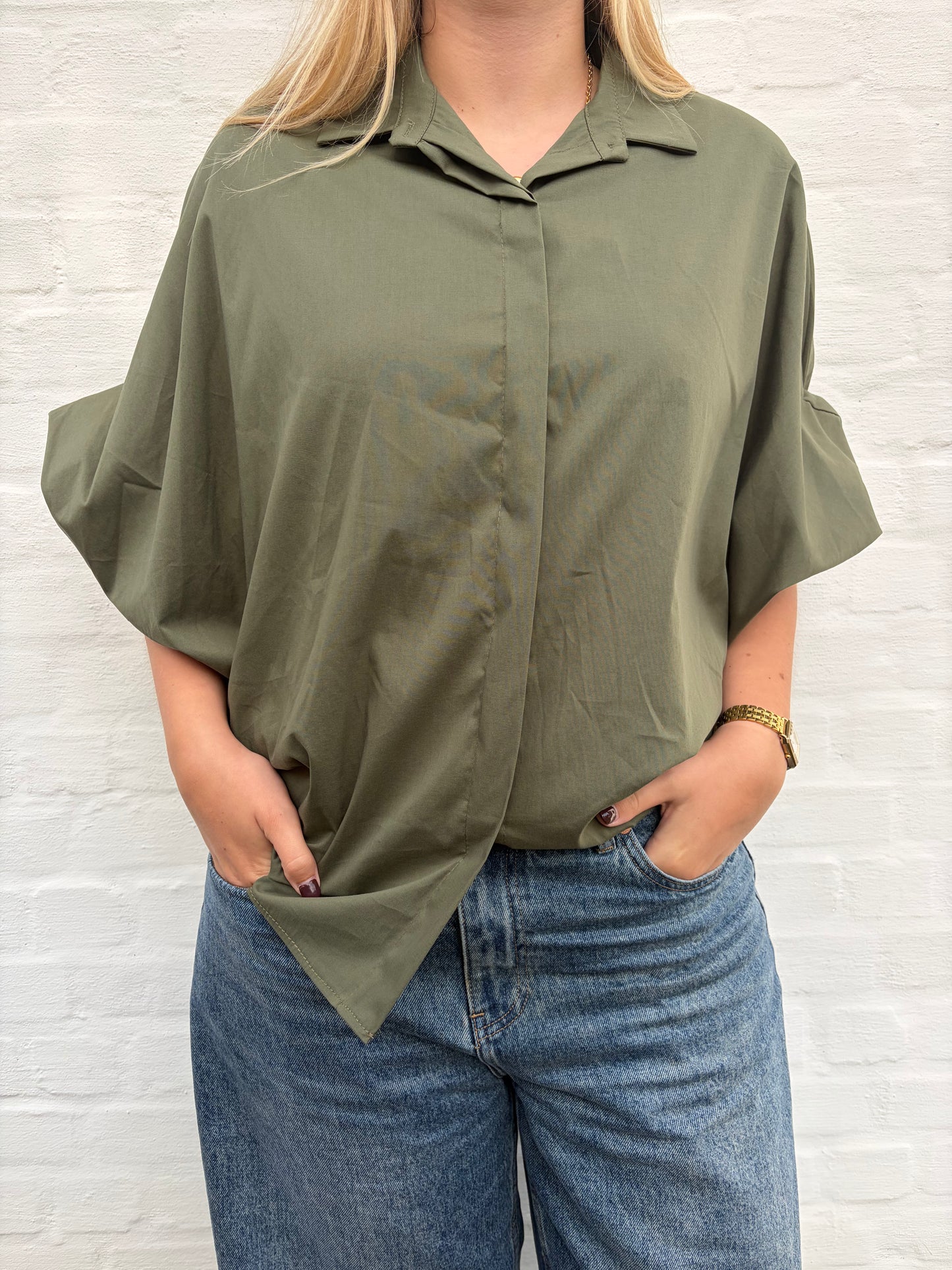 Emma blouse green LONG