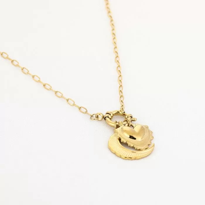 Necklace charm shine gold