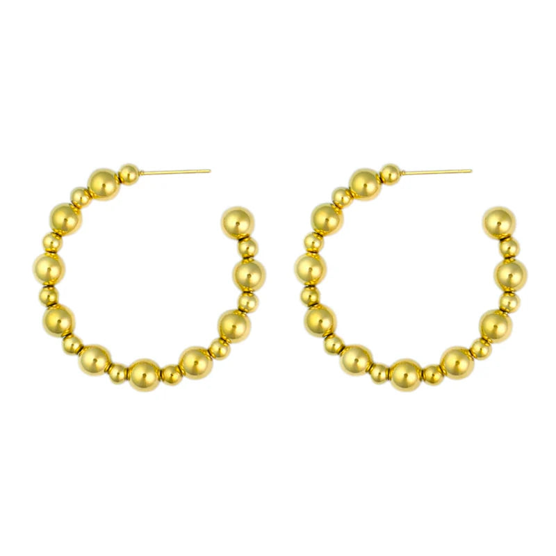 Noa beads earrings gold