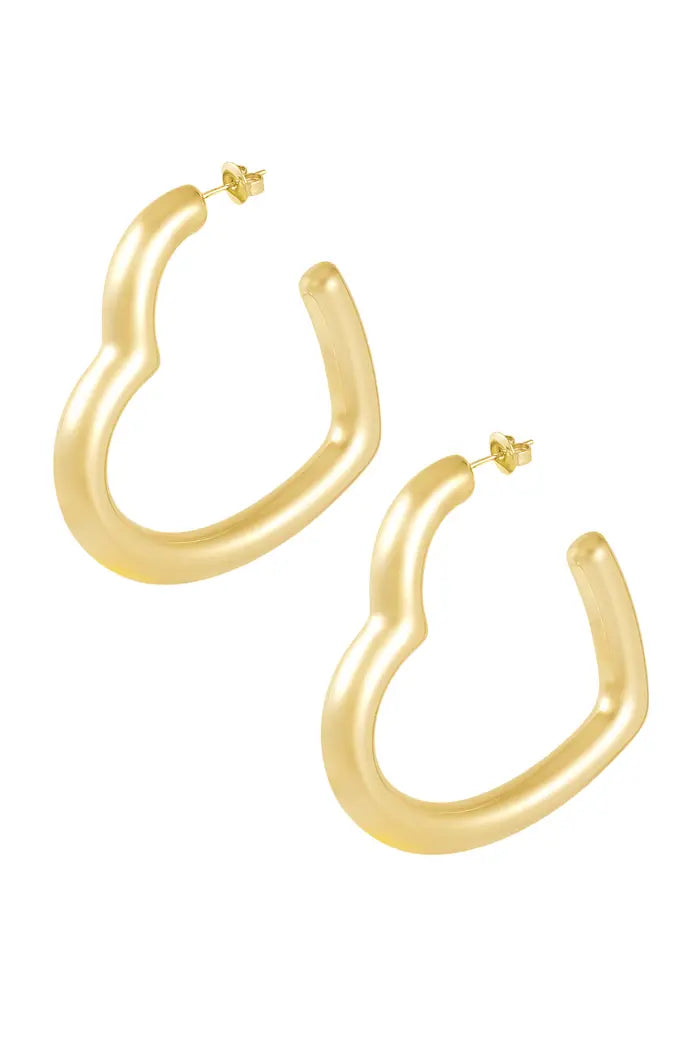Not that heart earrings gold