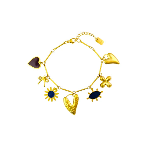Party charm bracelet gold