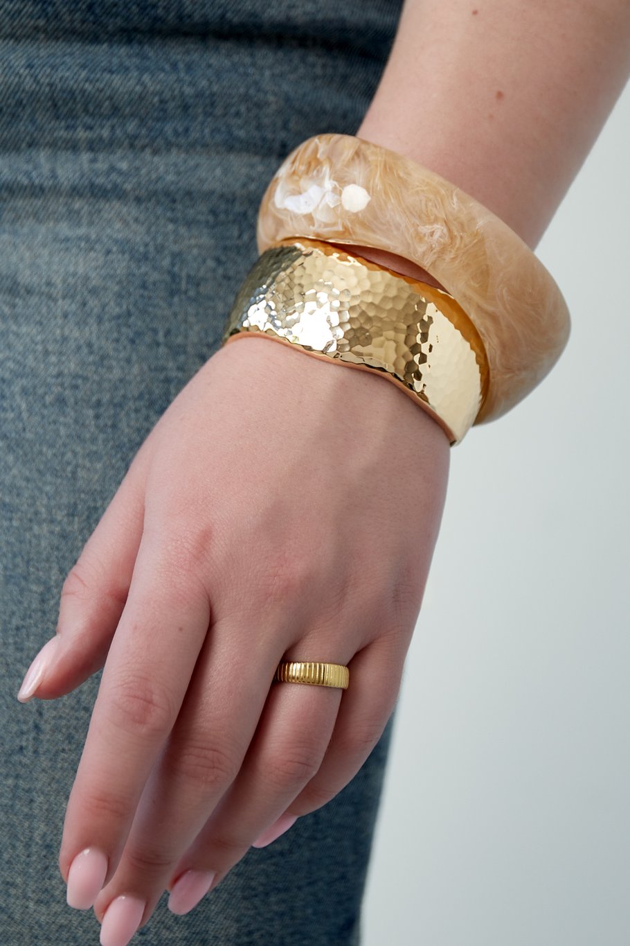 Big bracelet hammered