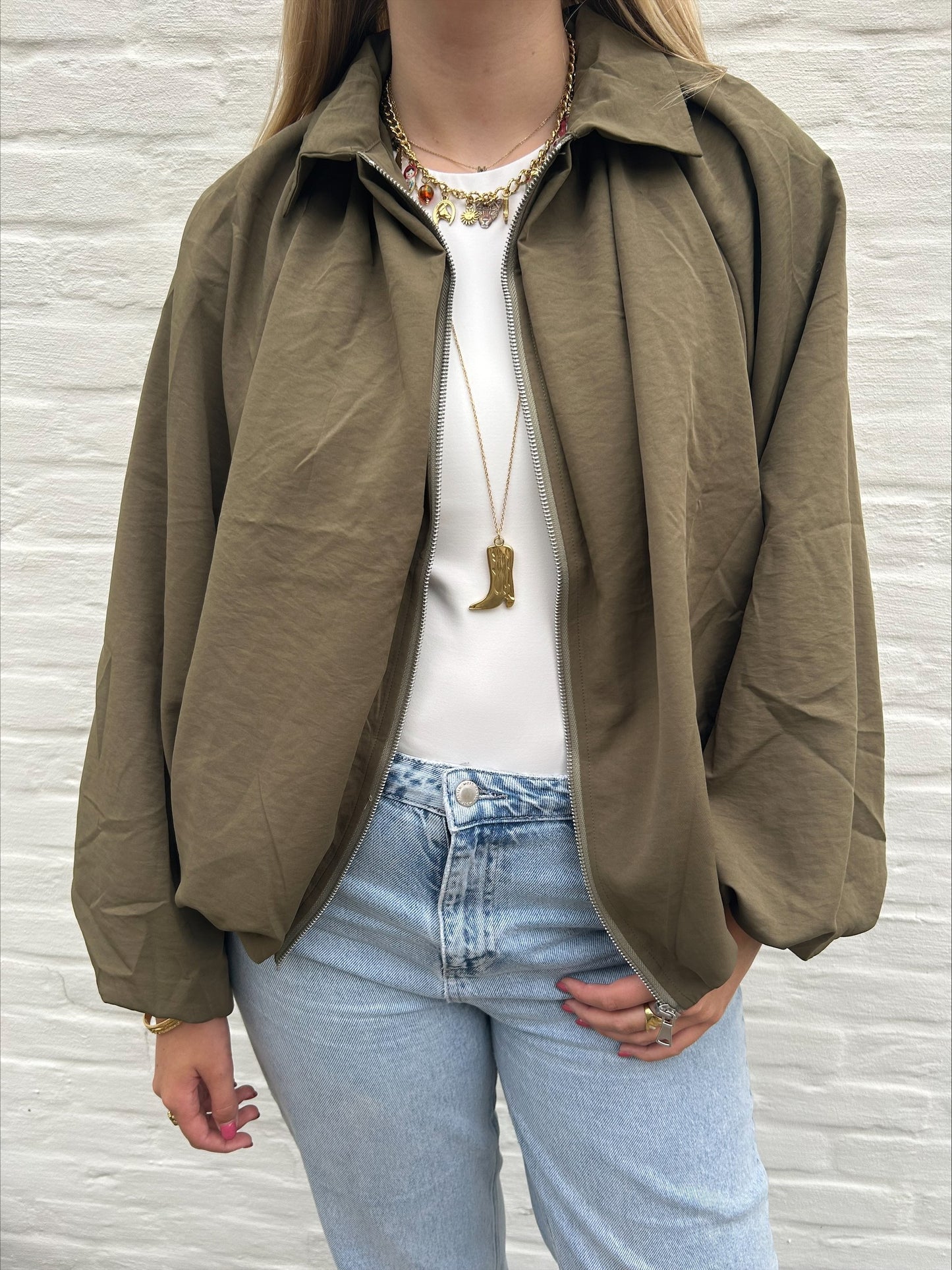 Balloon jacket green