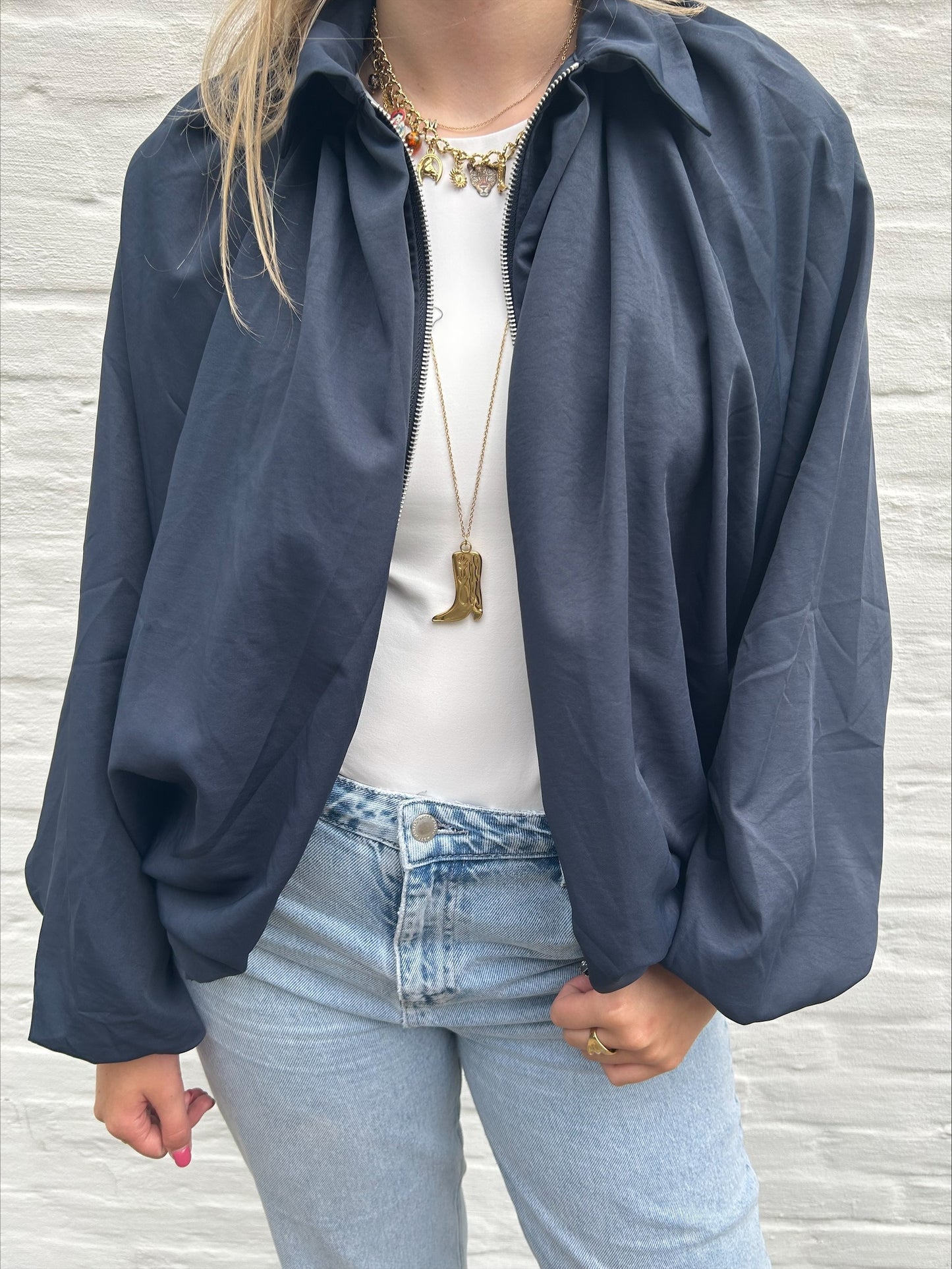 Balloon jacket navy