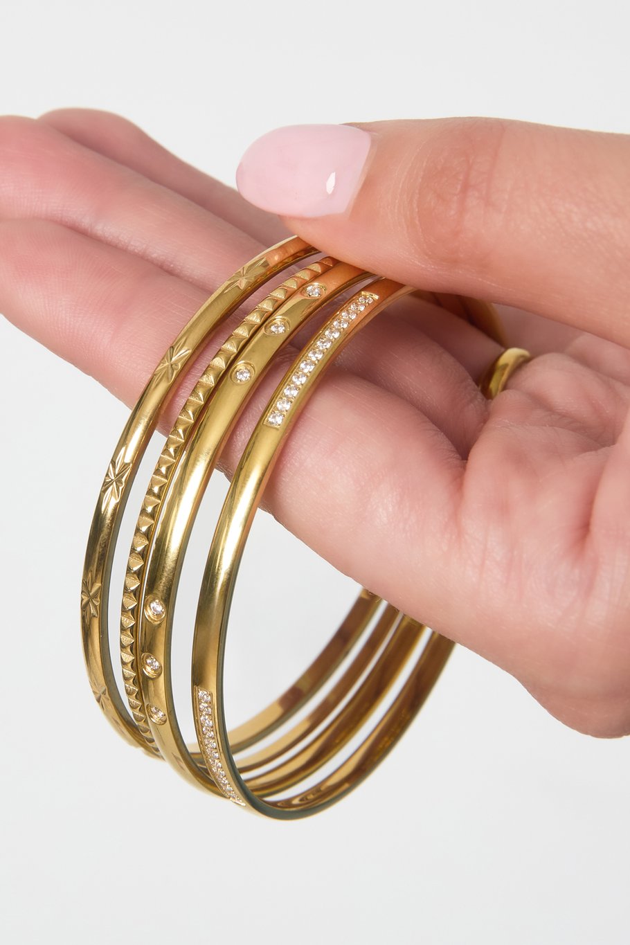 Bangle mini studs gold