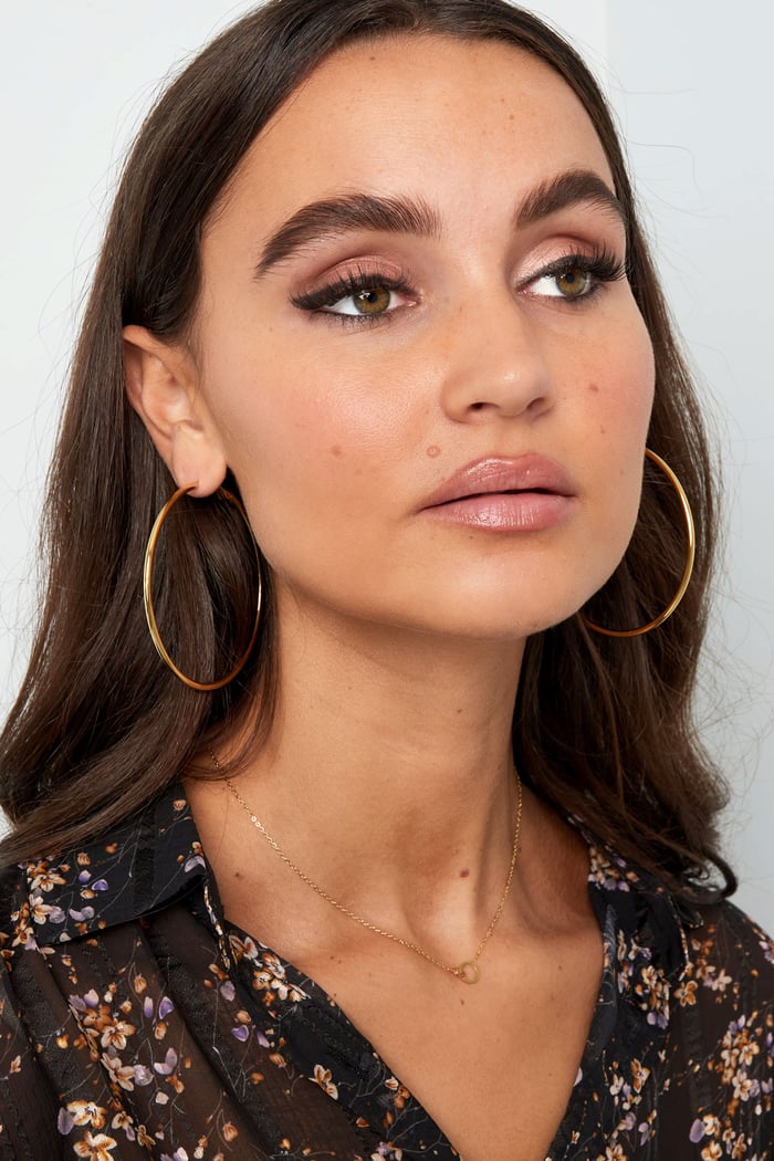 Basic big hoops gold