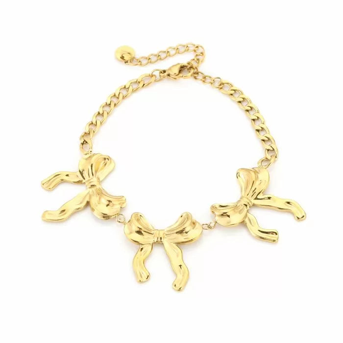 Big bows bracelet gold