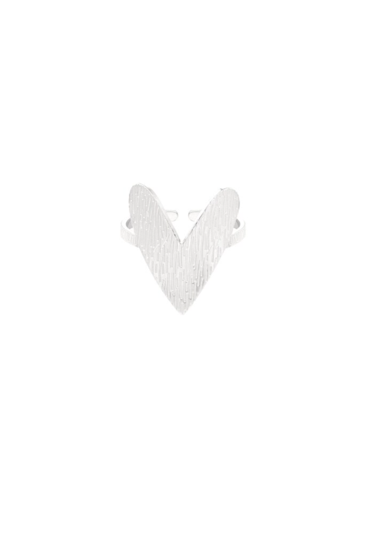 Big heart ring silver