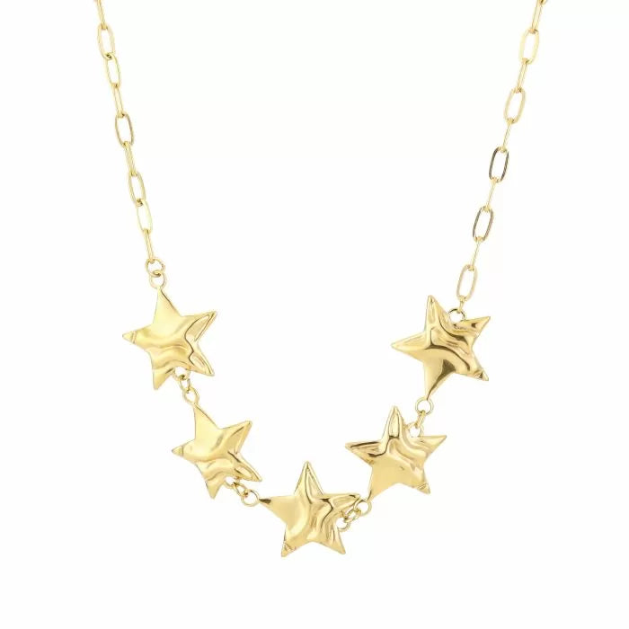 Big stars necklace gold