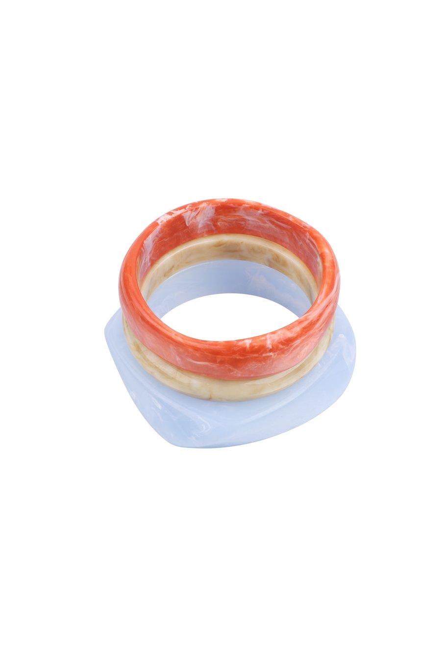 Summer bangle white beige small