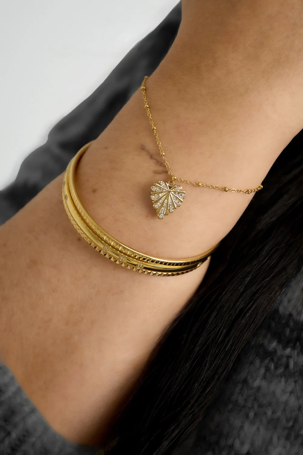 Bracelet simple heart gold