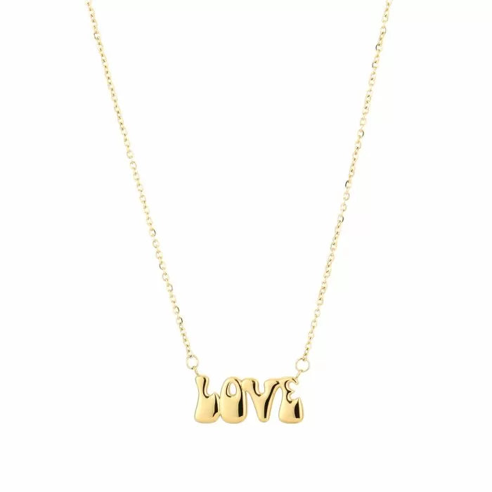 Bubble love necklace gold