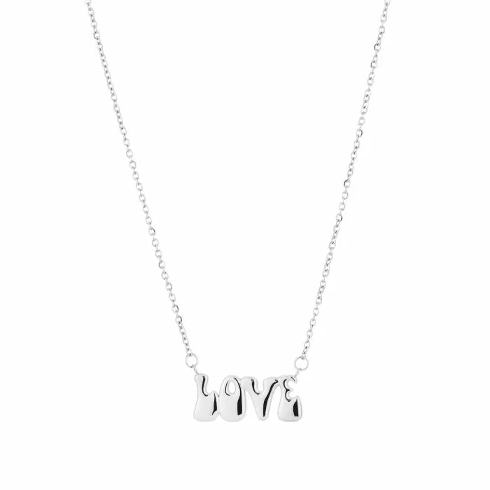 Bubble love necklace silver
