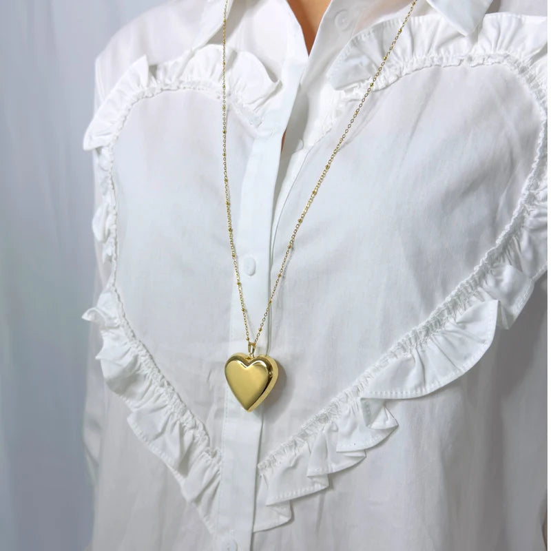 Bunny love necklace long gold