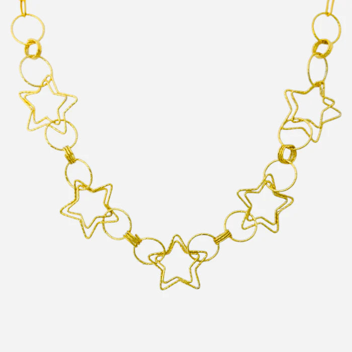Chunky star necklace gold