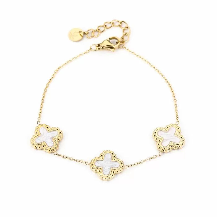 Clover bracelet white gold