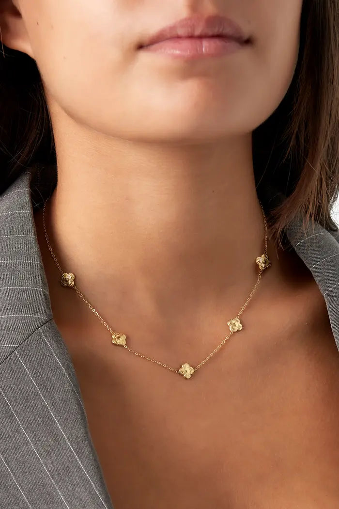 Clover necklace silver