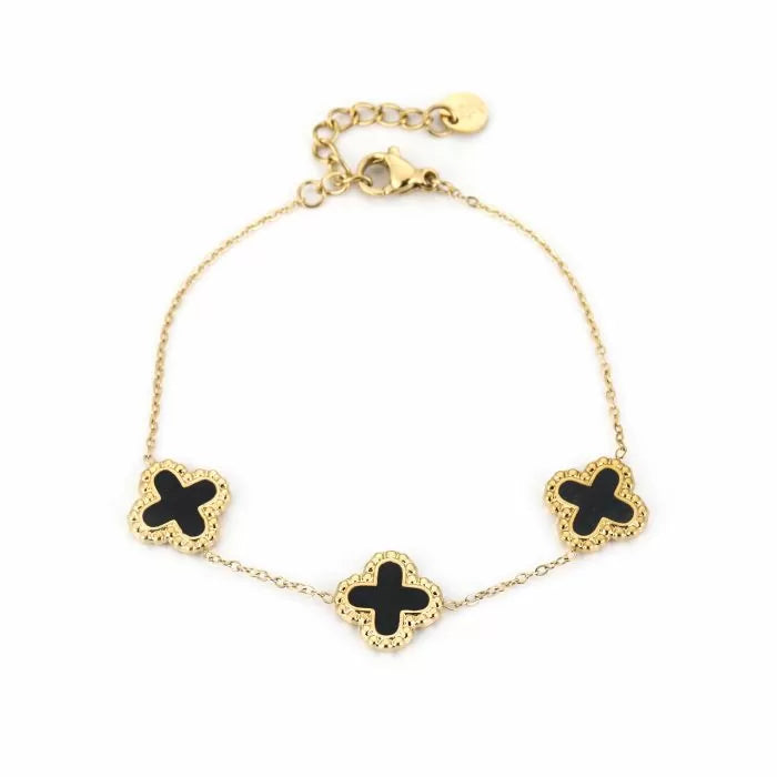 Clover bracelet black gold