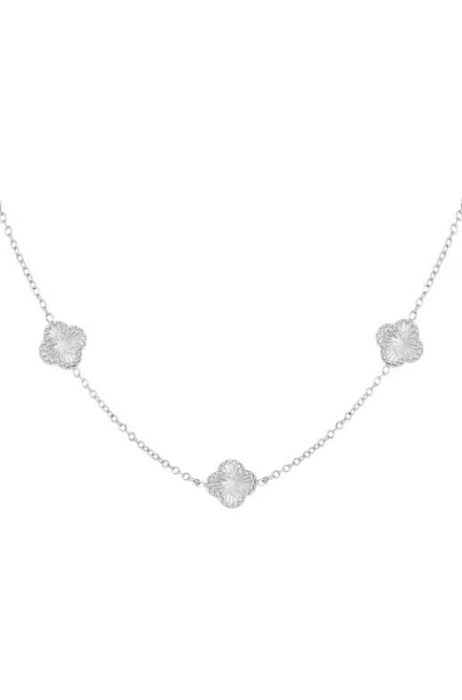Clover necklace silver