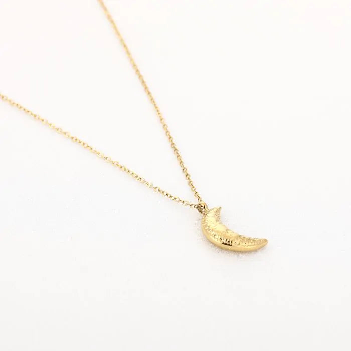 Cute moon necklace gold