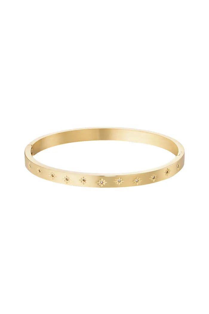 Diamond stars bracelet gold