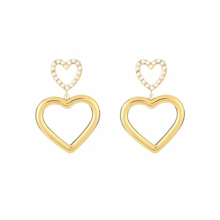 Double love earrings gold