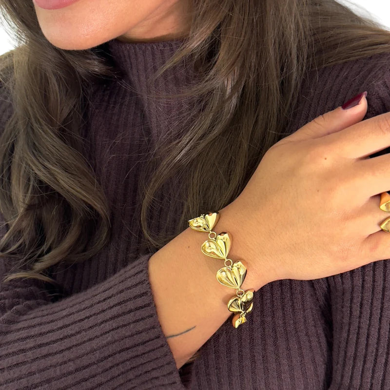 Drip love bracelet gold